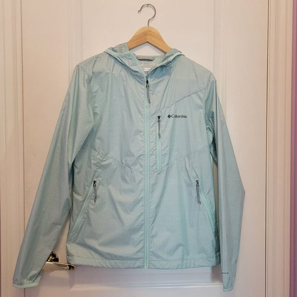 Columbia Light Hooded Windbreaker - baby blue, Women's Davis Path Omni-Wick - Picture 11 of 13